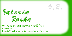 valeria roska business card